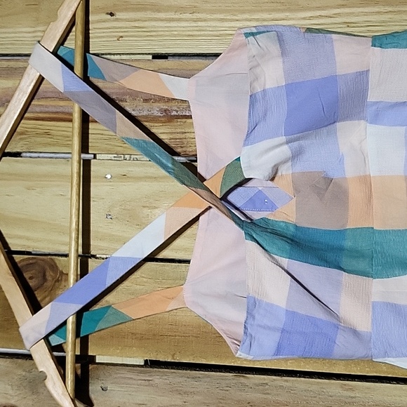 Madewell Rainbow Plaid Button Dress - Picture 4 of 6